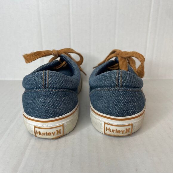 Hurley Little Kids Blue Denim Jean Lace Up Shoes Size 12 - Picture 4 of 9
